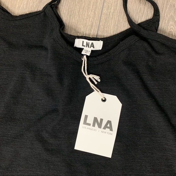 Revolve LNA Off The Shoulder Tee Top T-shirt Short Sleeve Black Size XS - Picture 8 of 11